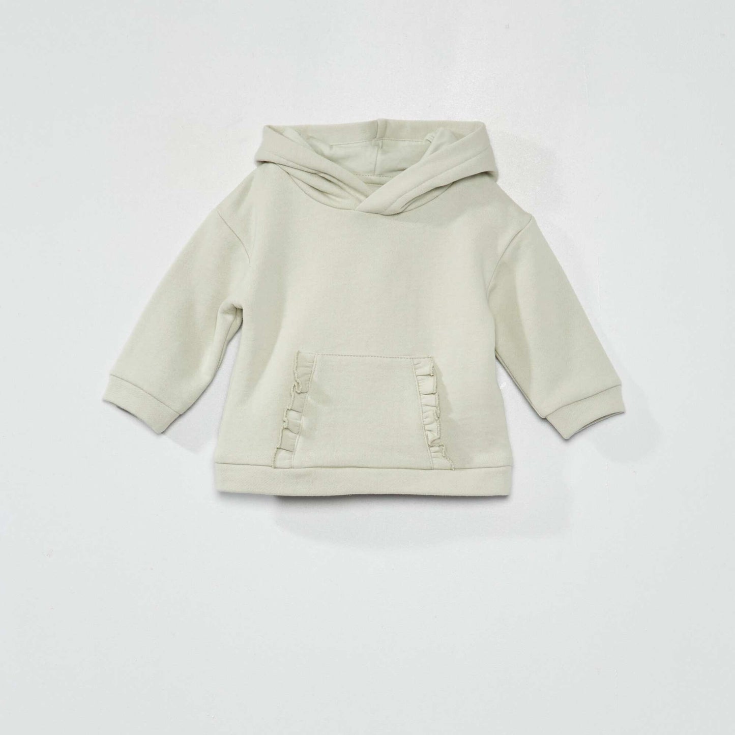 Sweat capuche en molleton Vert gris