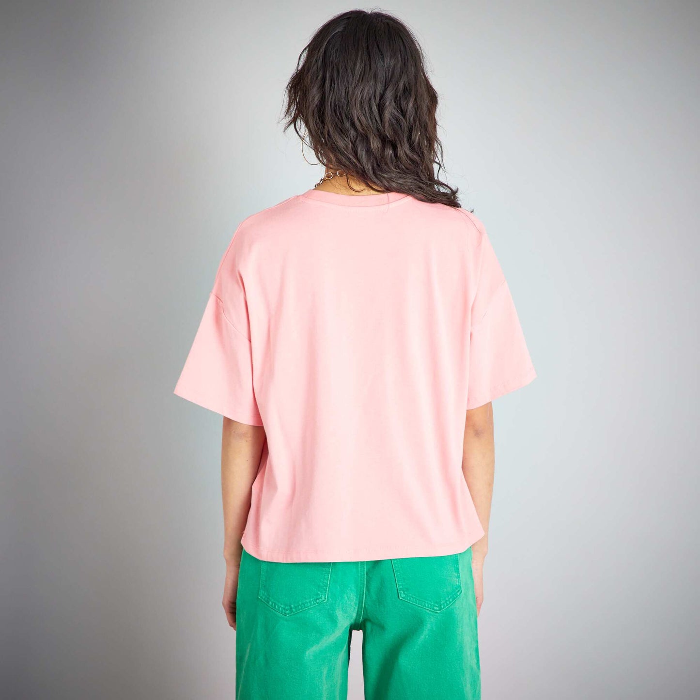 T-shirt en coton imprim 'Miami' Rose