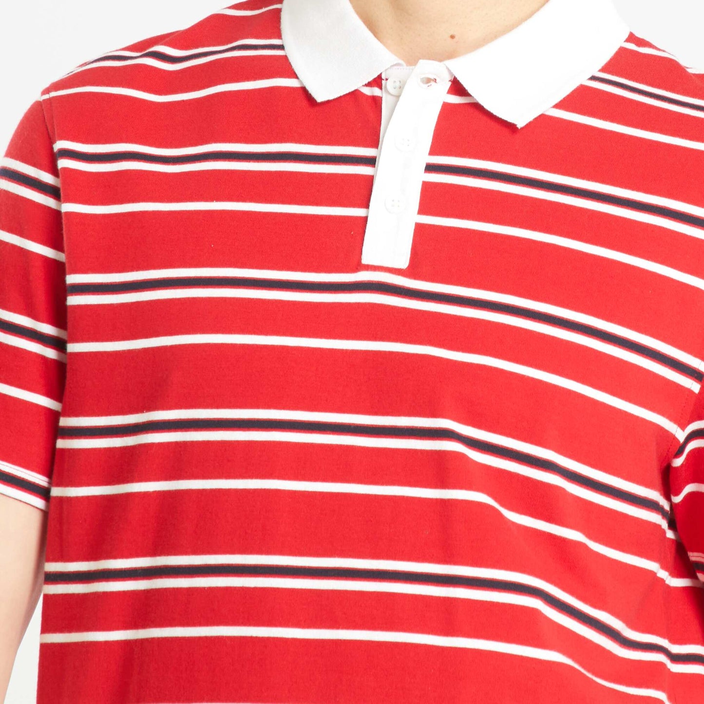 Polo en maille piqu e Rouge