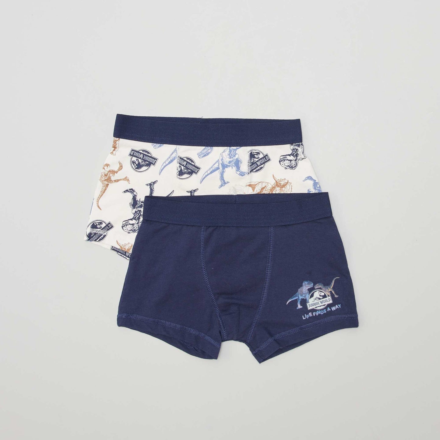 Lot de 2 boxers 'Jurassic Park' Blanc/bleu