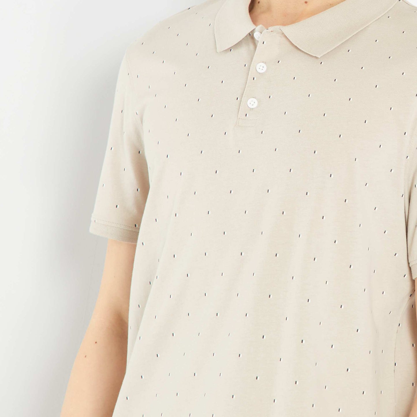 Polo manches courtes avec imprim Gris