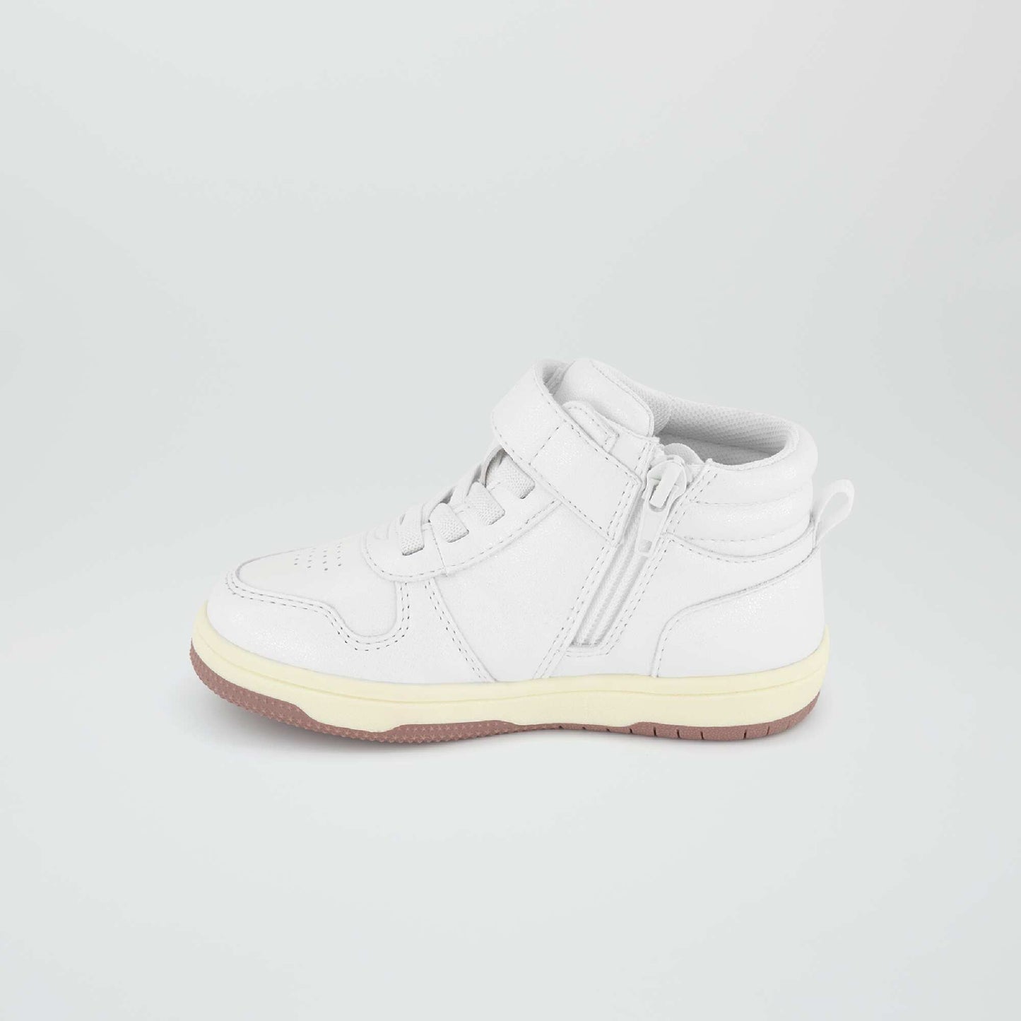 Baskets montantes tricolore blanc