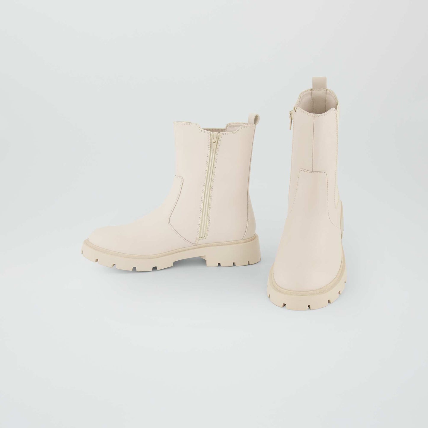 Boots chelsea Blanc