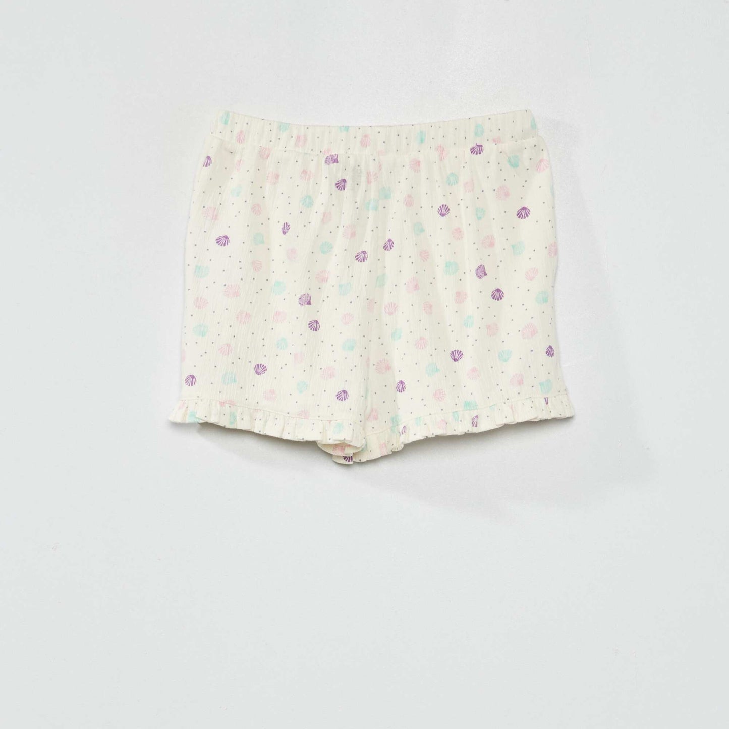 Short en maille cr p e Blanc