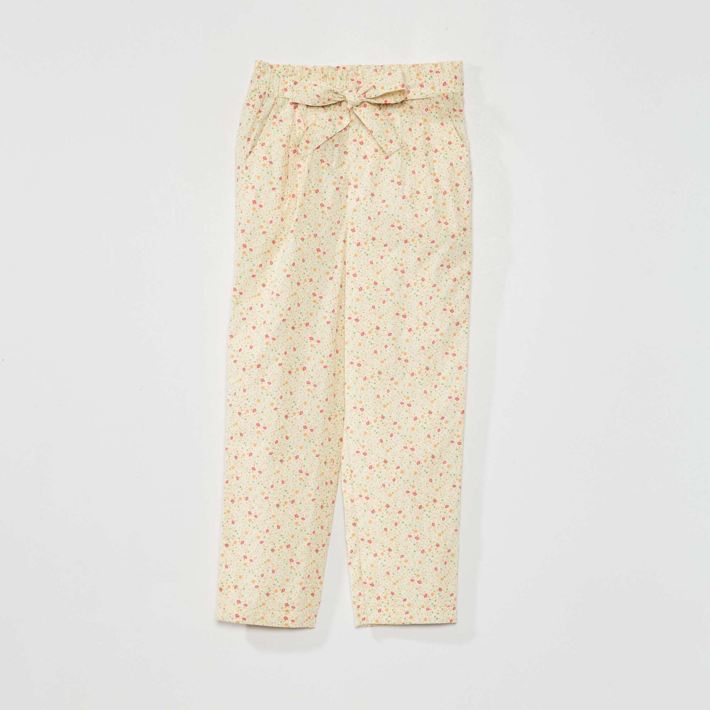 Pantalon imprim droit centur Blanc