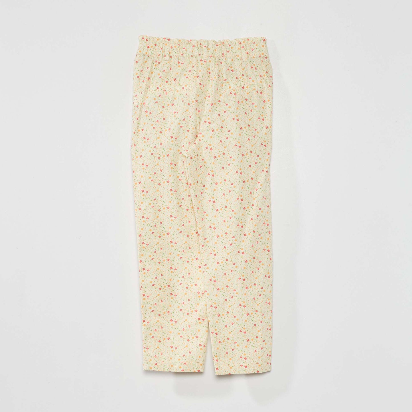 Pantalon imprim droit centur Blanc