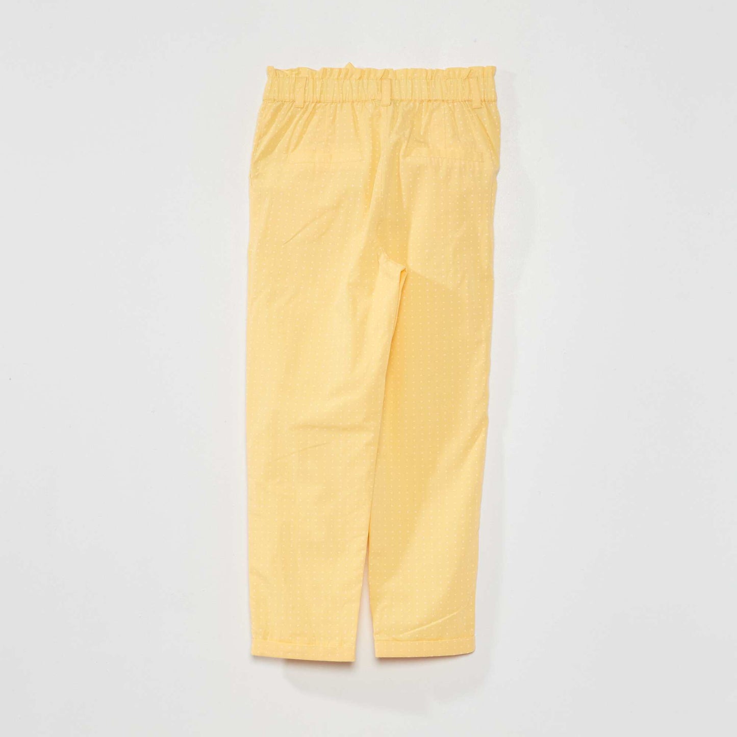 Pantalon imprim droit centur Jaune