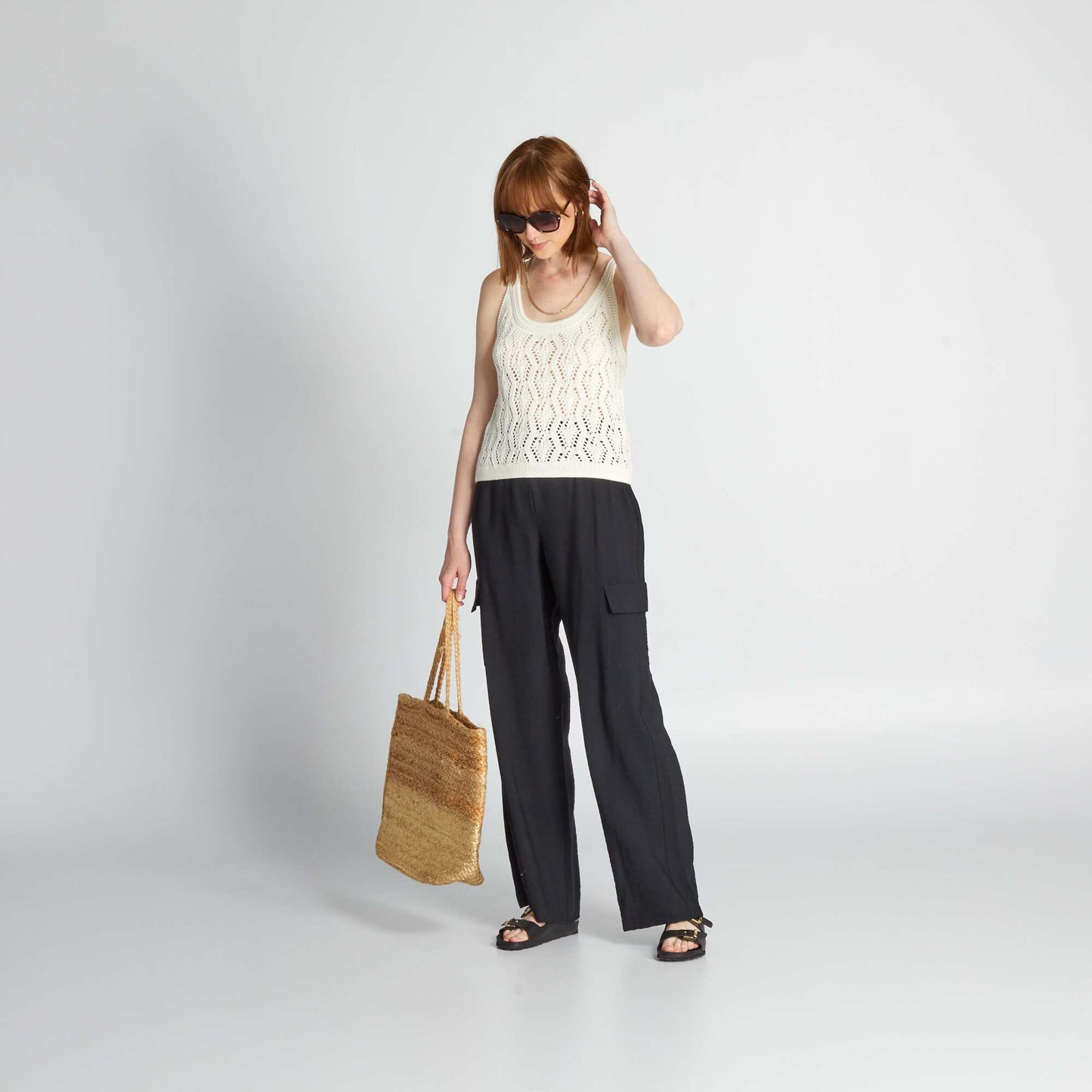 D bardeur en crochet Blanc