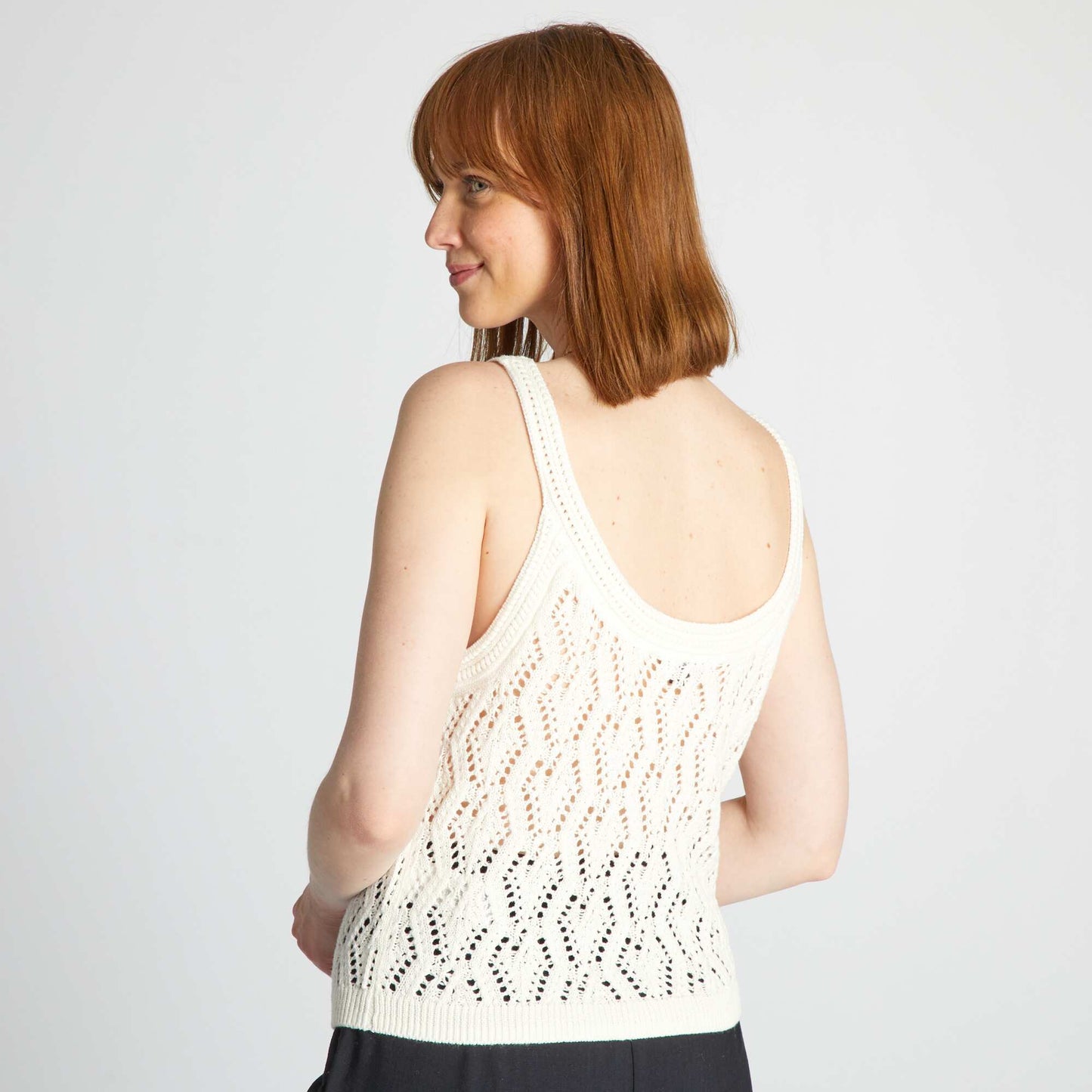 D bardeur en crochet Blanc