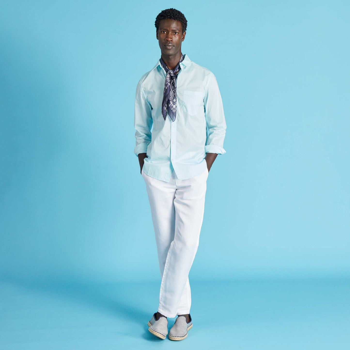 Pantalon chino slim blanc