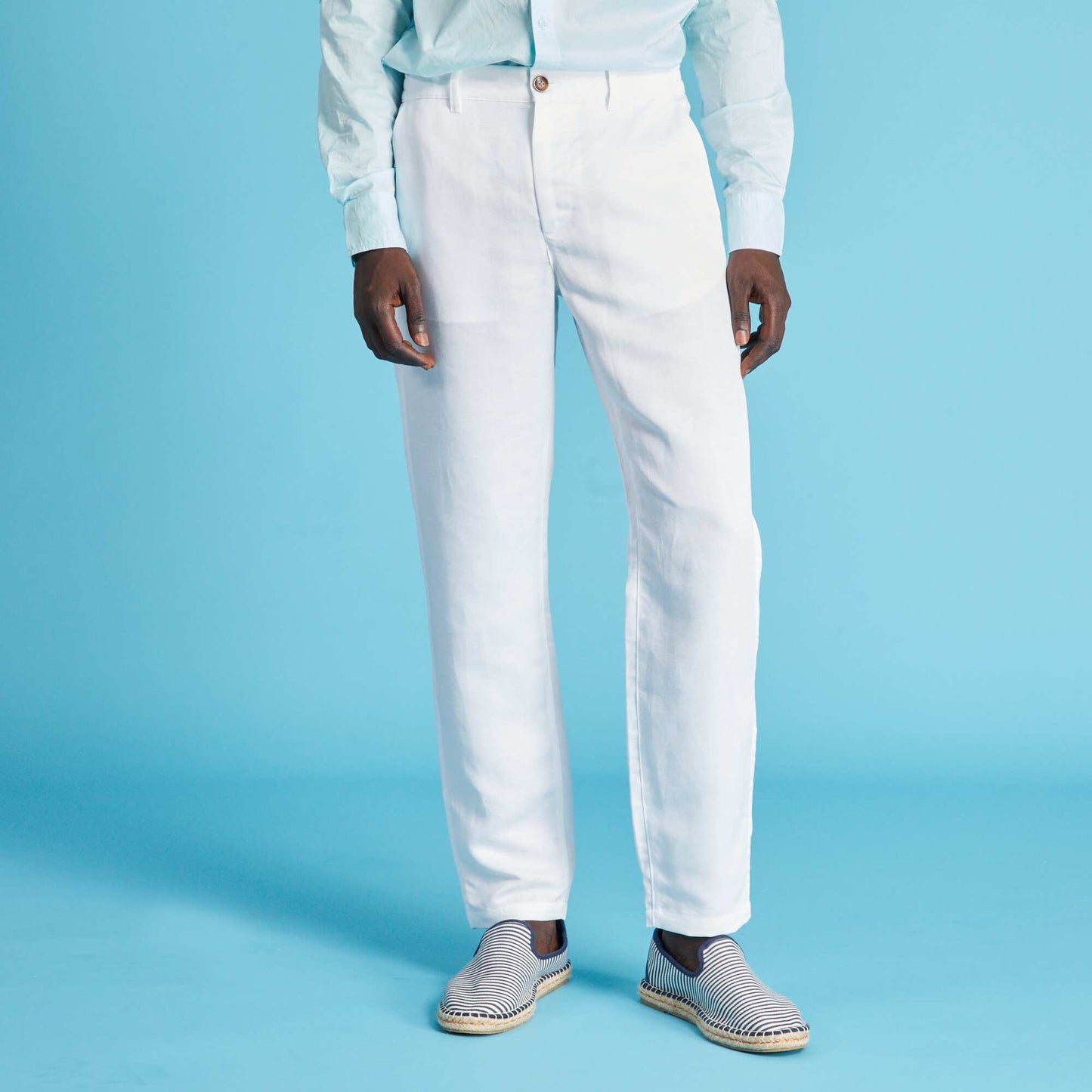 Pantalon chino slim blanc