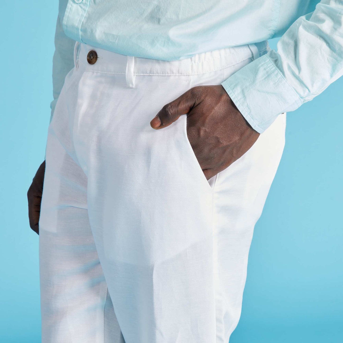 Pantalon chino slim blanc