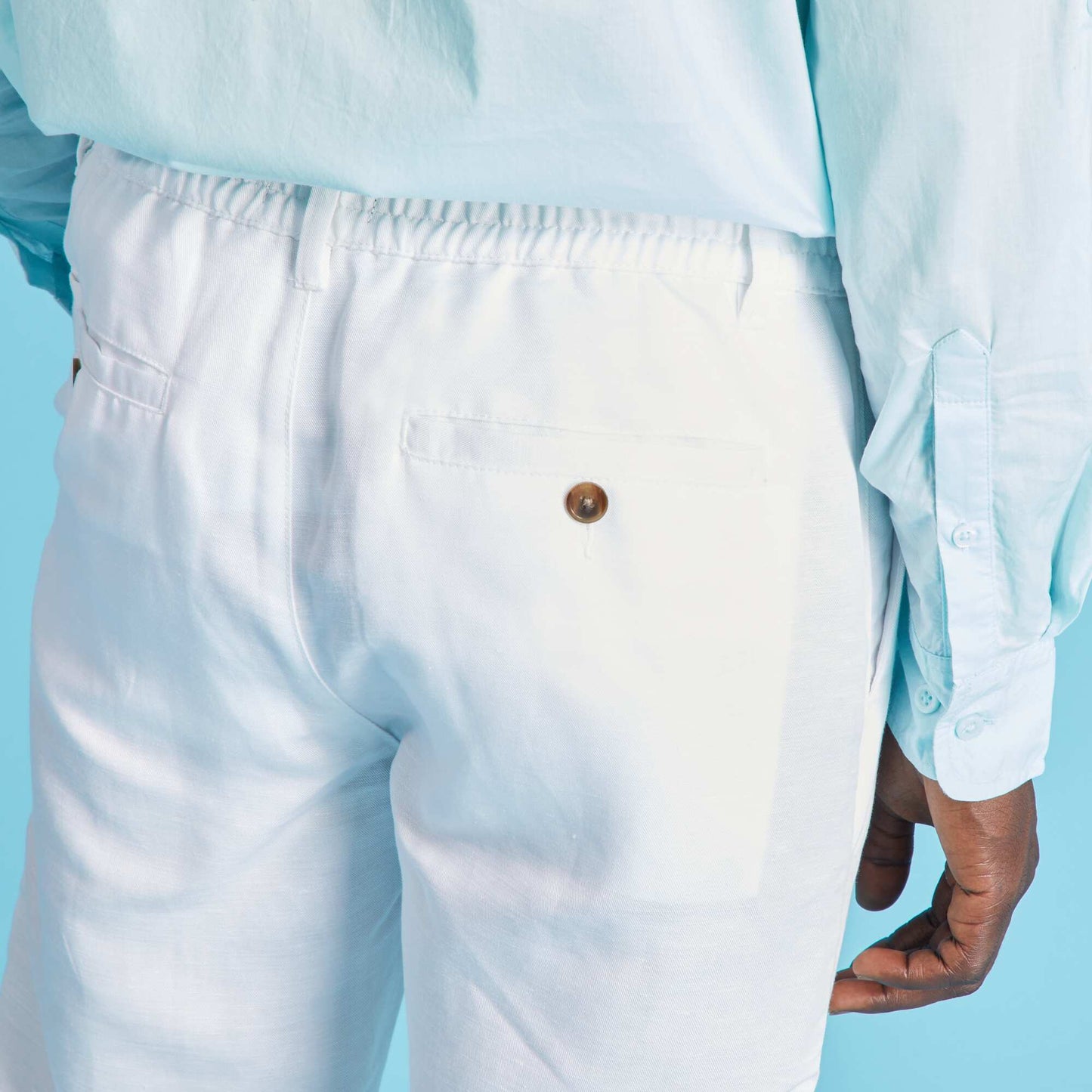 Pantalon chino slim blanc
