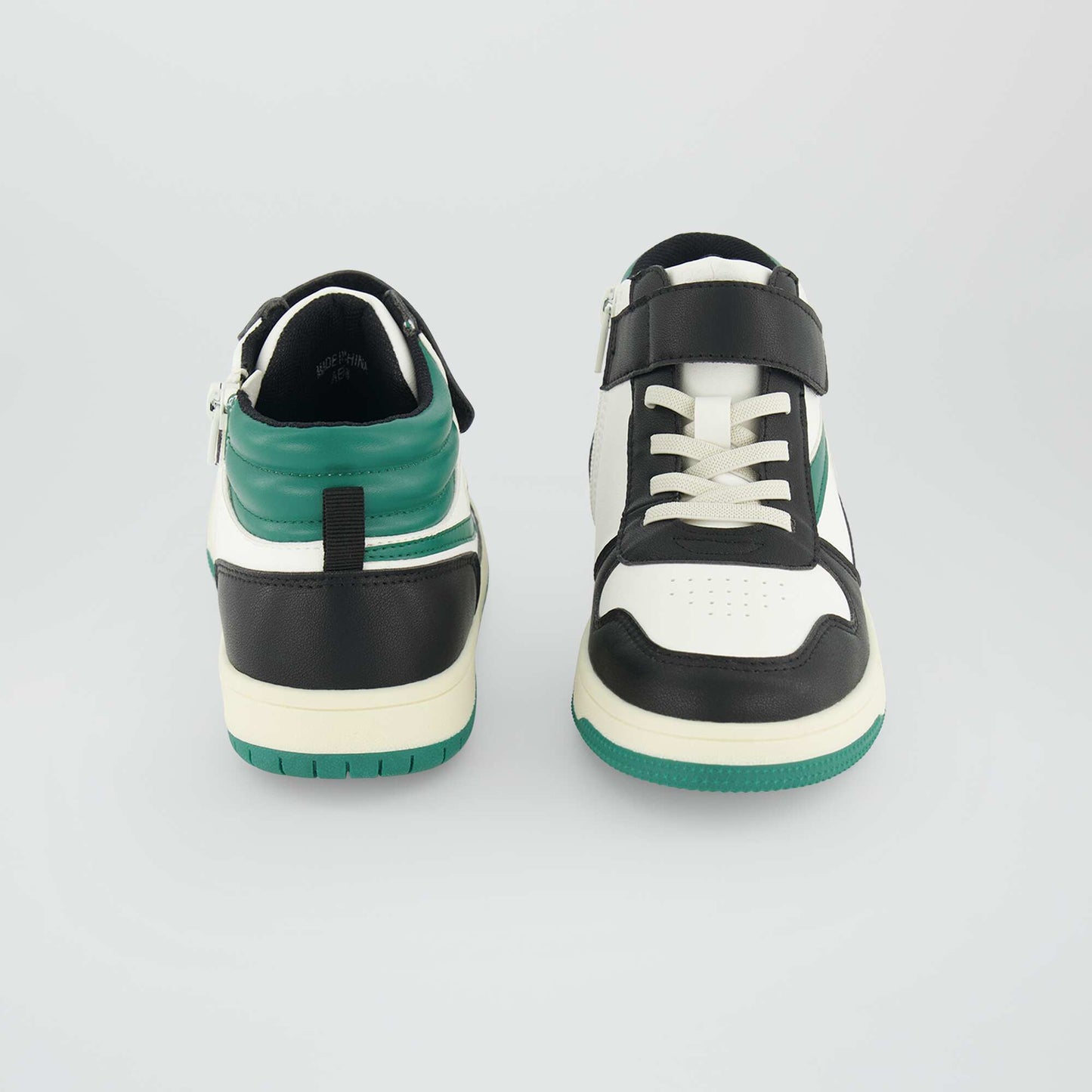 Baskets montantes tricolore Vert