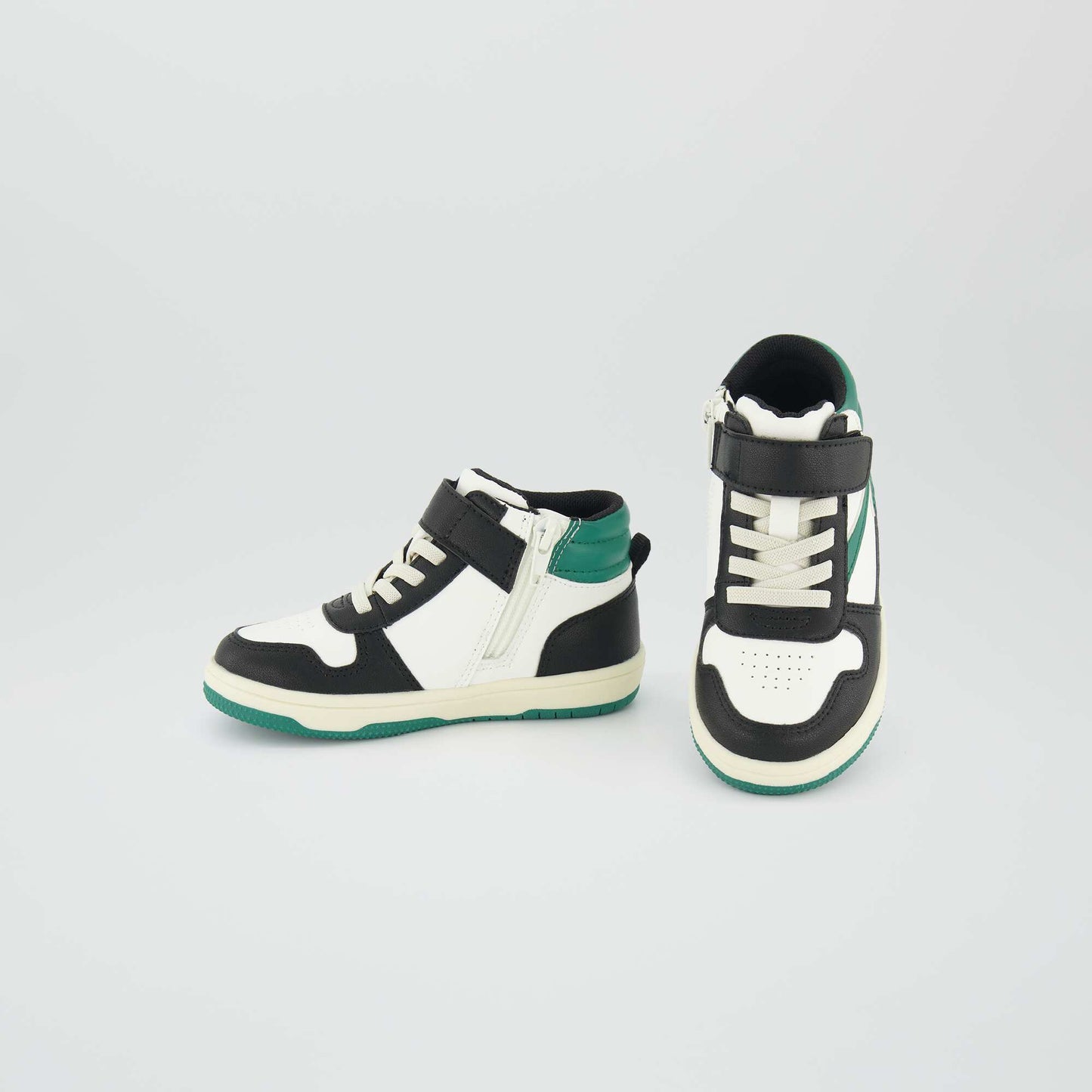 Baskets montantes tricolore Vert