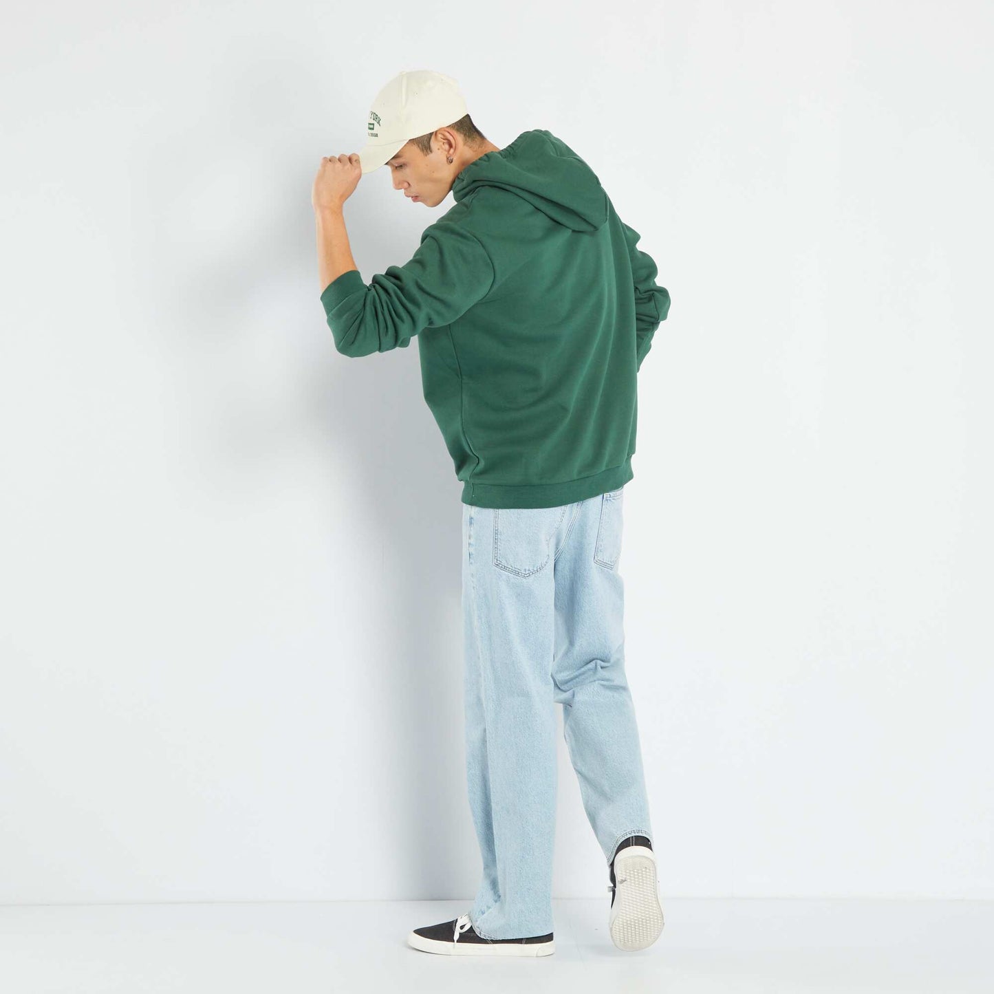 Sweat capuche avec poche kangourou Vert sapin