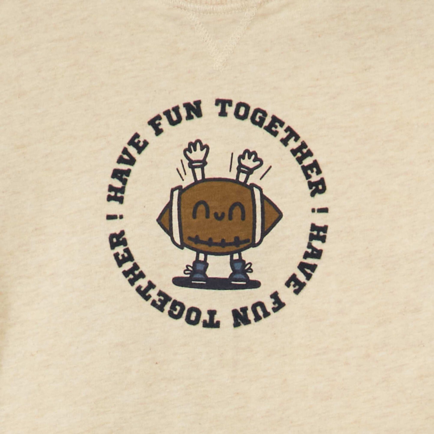 T-shirt en jersey manches courtes Beige