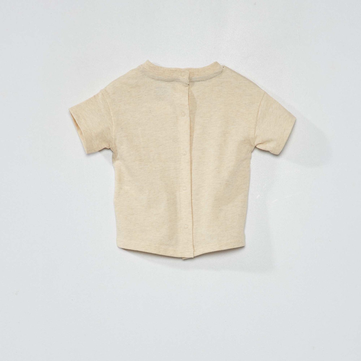 T-shirt en jersey manches courtes Beige