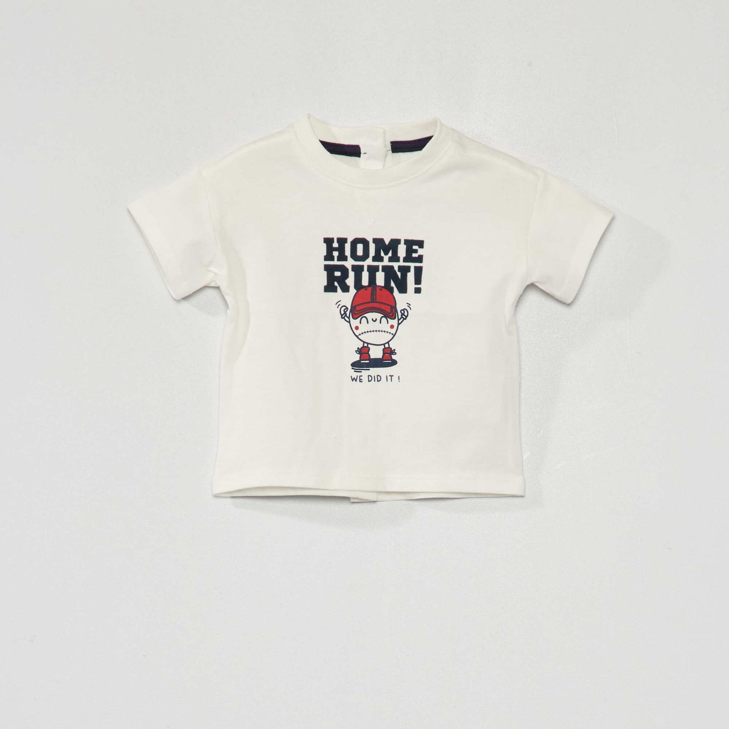 T-shirt en jersey manches courtes Blanc