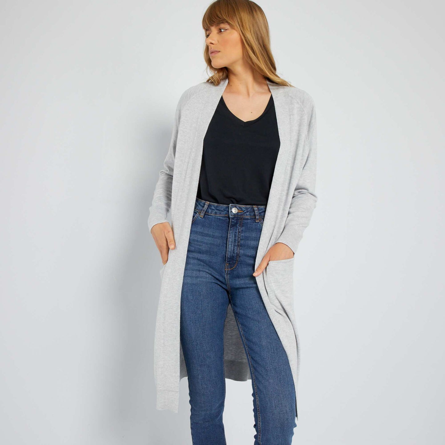 Gilet en maille Gris