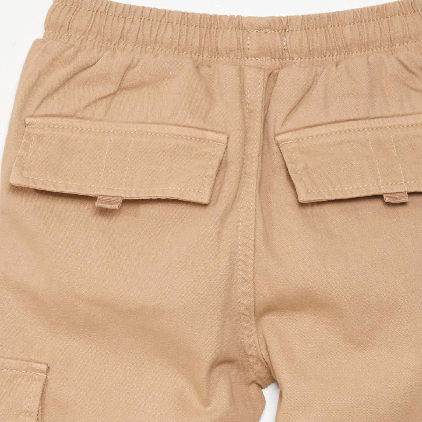 Pantalon taille lastiqu e avec poches Beige