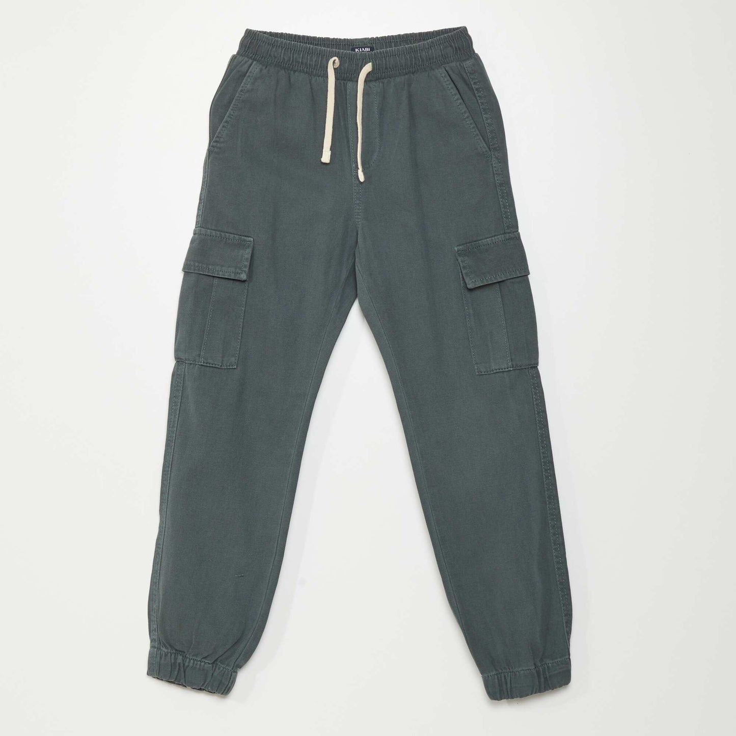 Pantalon taille lastiqu e avec poches Vert