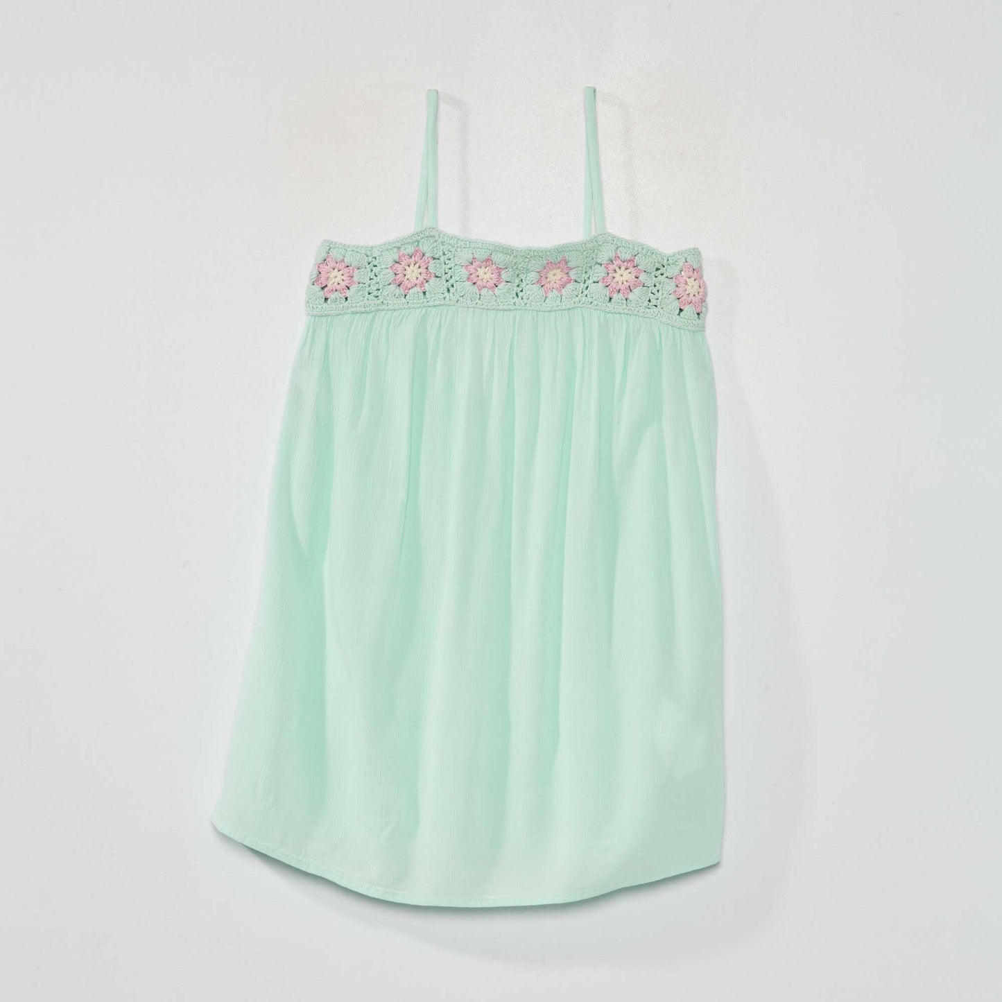 Robe fines bretelles vert