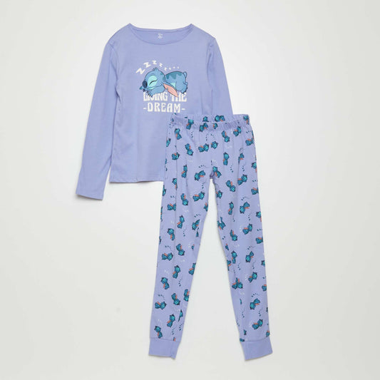 Pyjama long 'Disney' en jersey - 2 pi ces Bleu