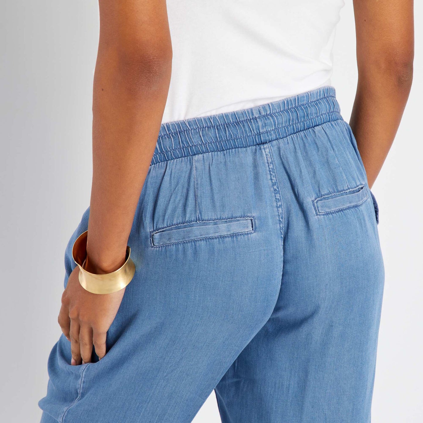 Pantalon grossesse fluide et l ger Bleu