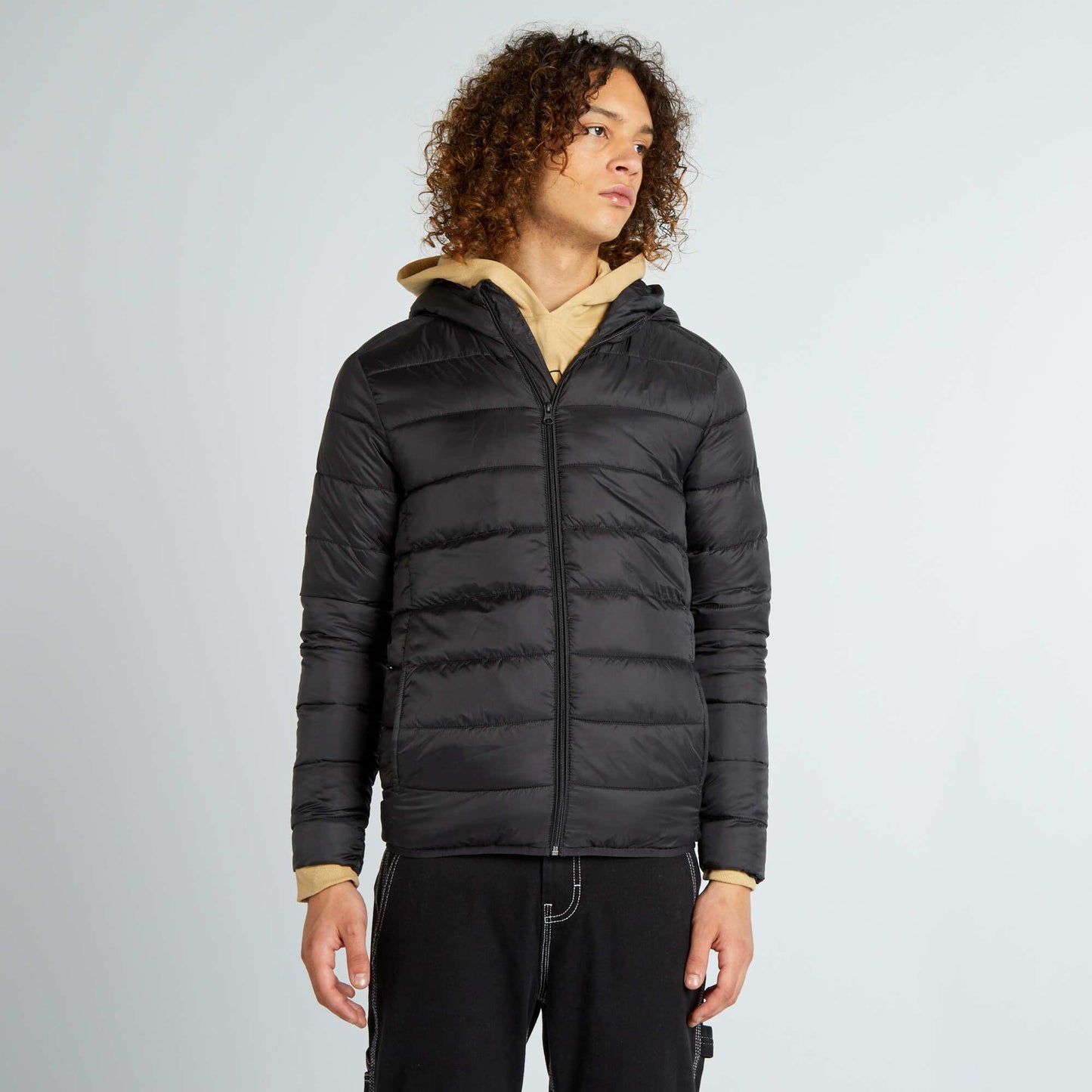 Doudoune matelass capuche Noir