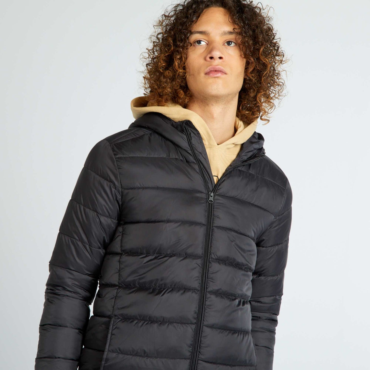 Doudoune matelass capuche Noir