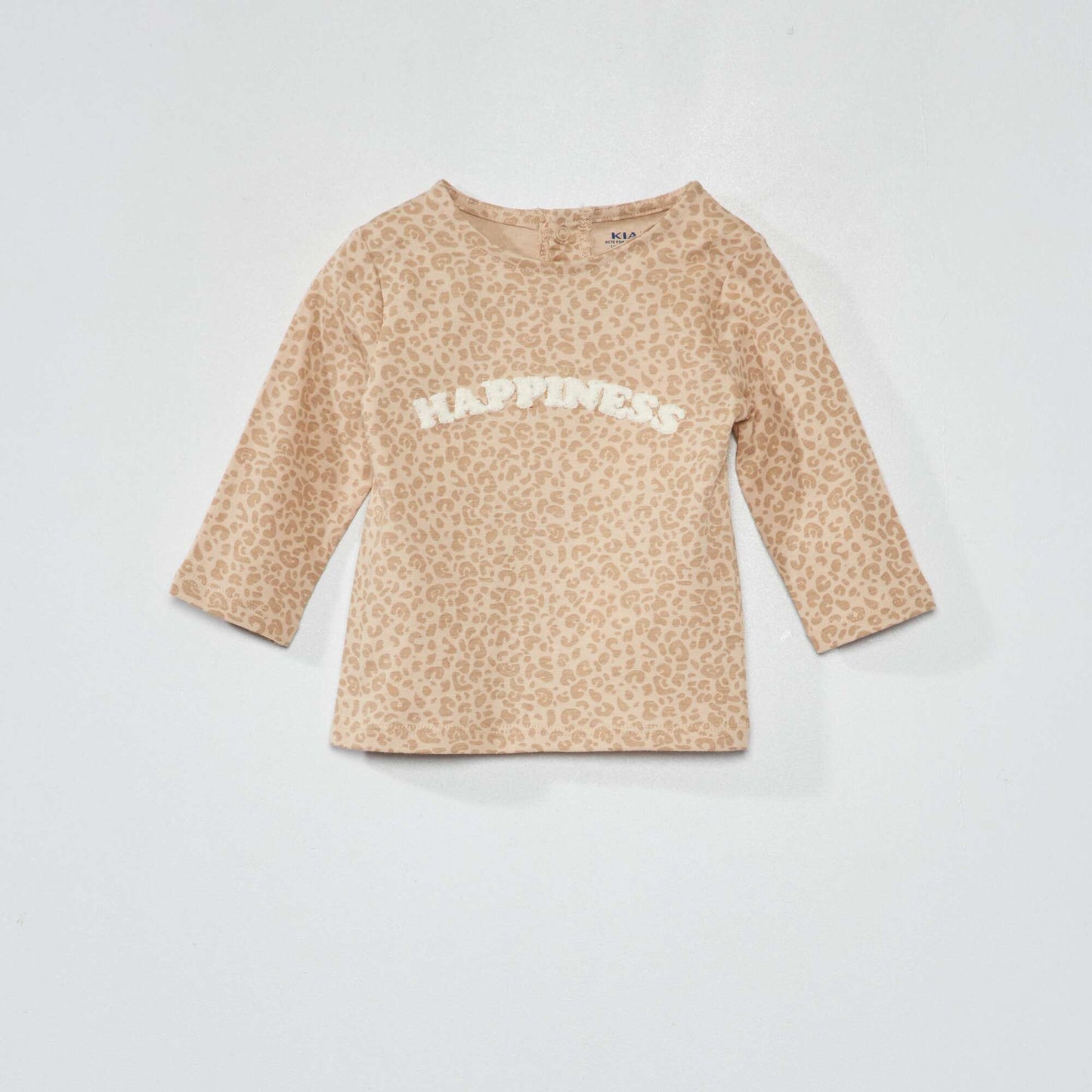 T-shirt manches longues avec imprim Beige