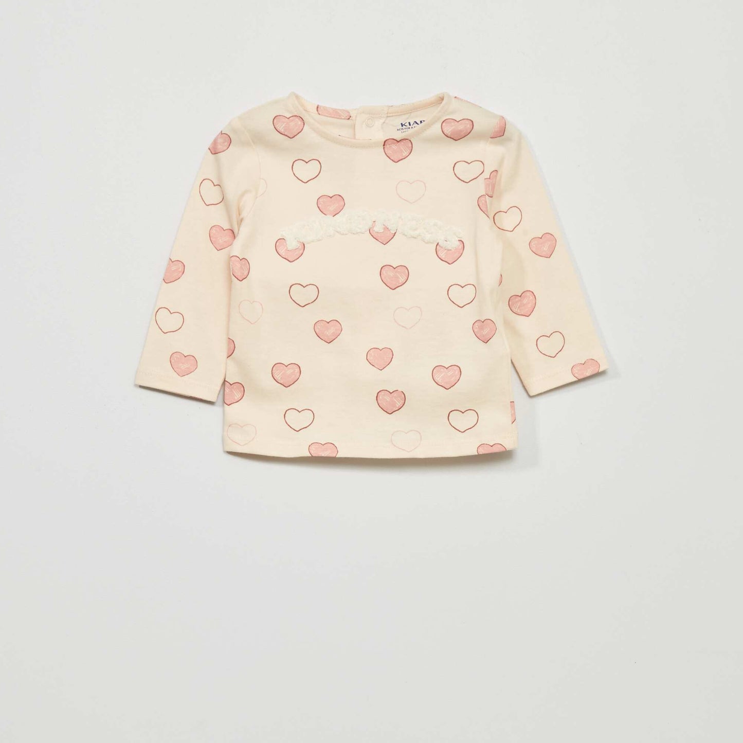 T-shirt manches longues avec imprim Rose