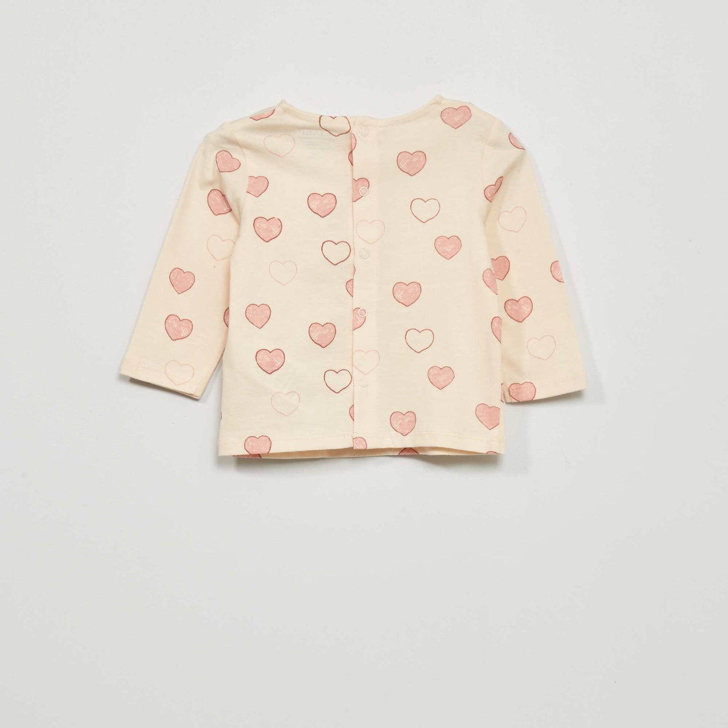 T-shirt manches longues avec imprim Rose