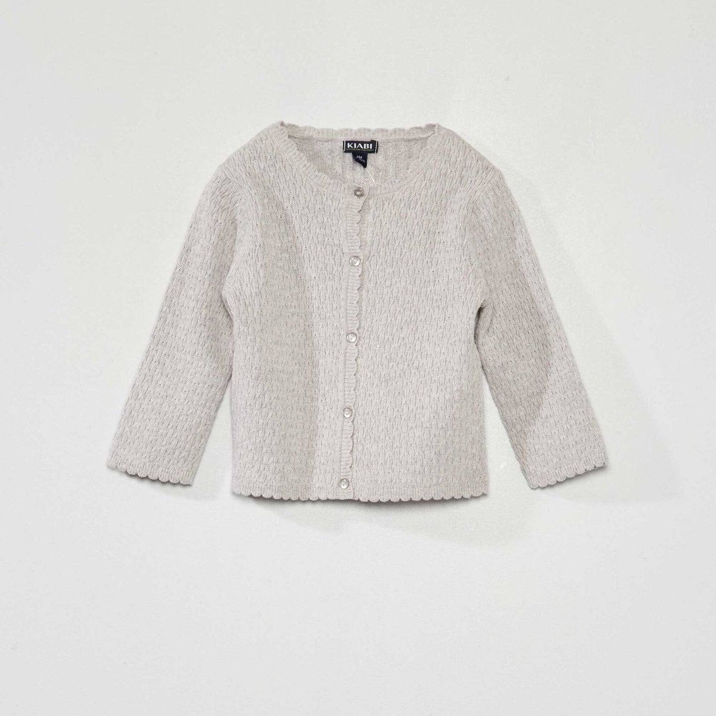 Gilet en maille fantaisie Beige