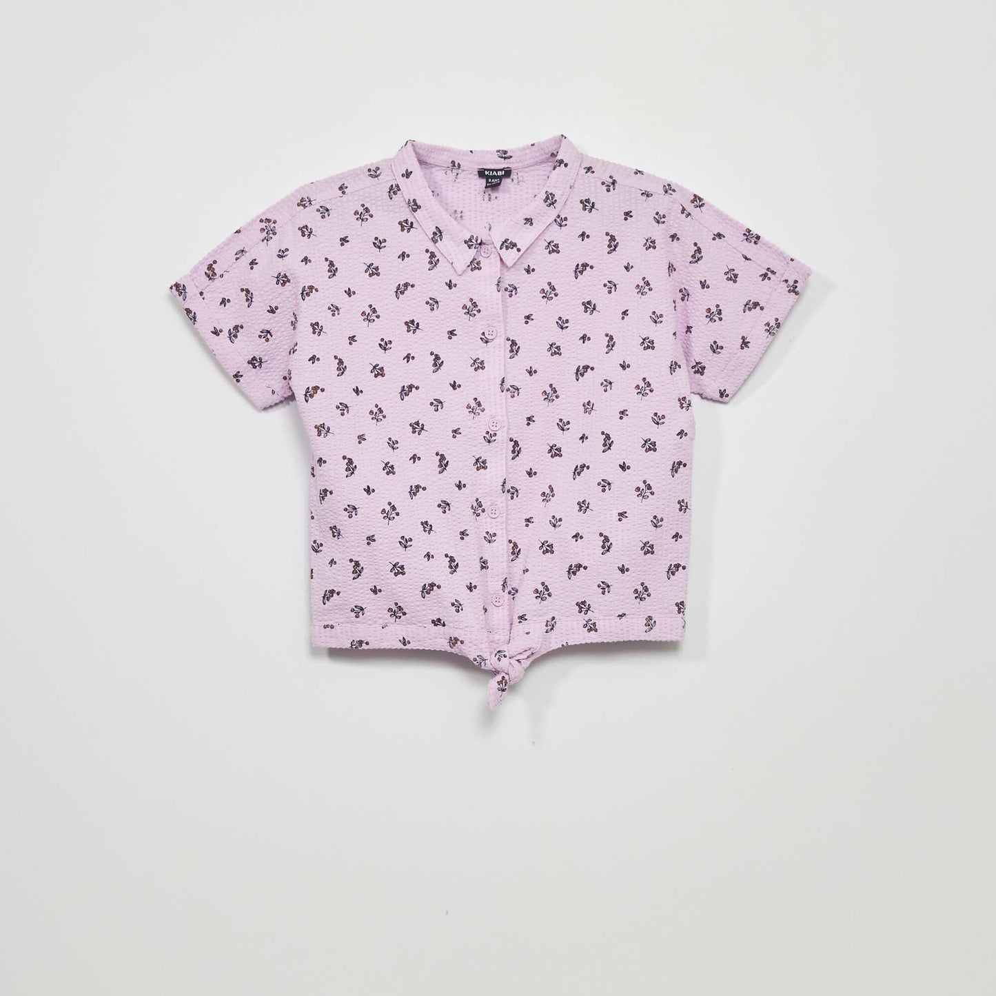 Chemisier en maille gaufr e Violet