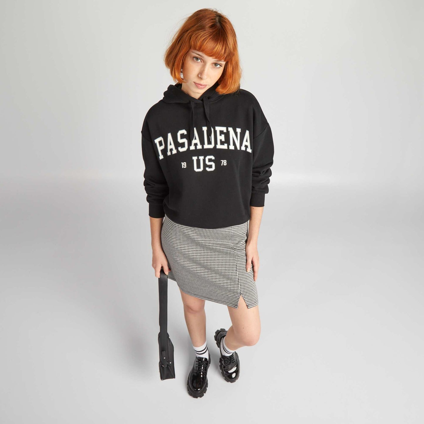 Sweat capuche esprit campus Noir pasadena