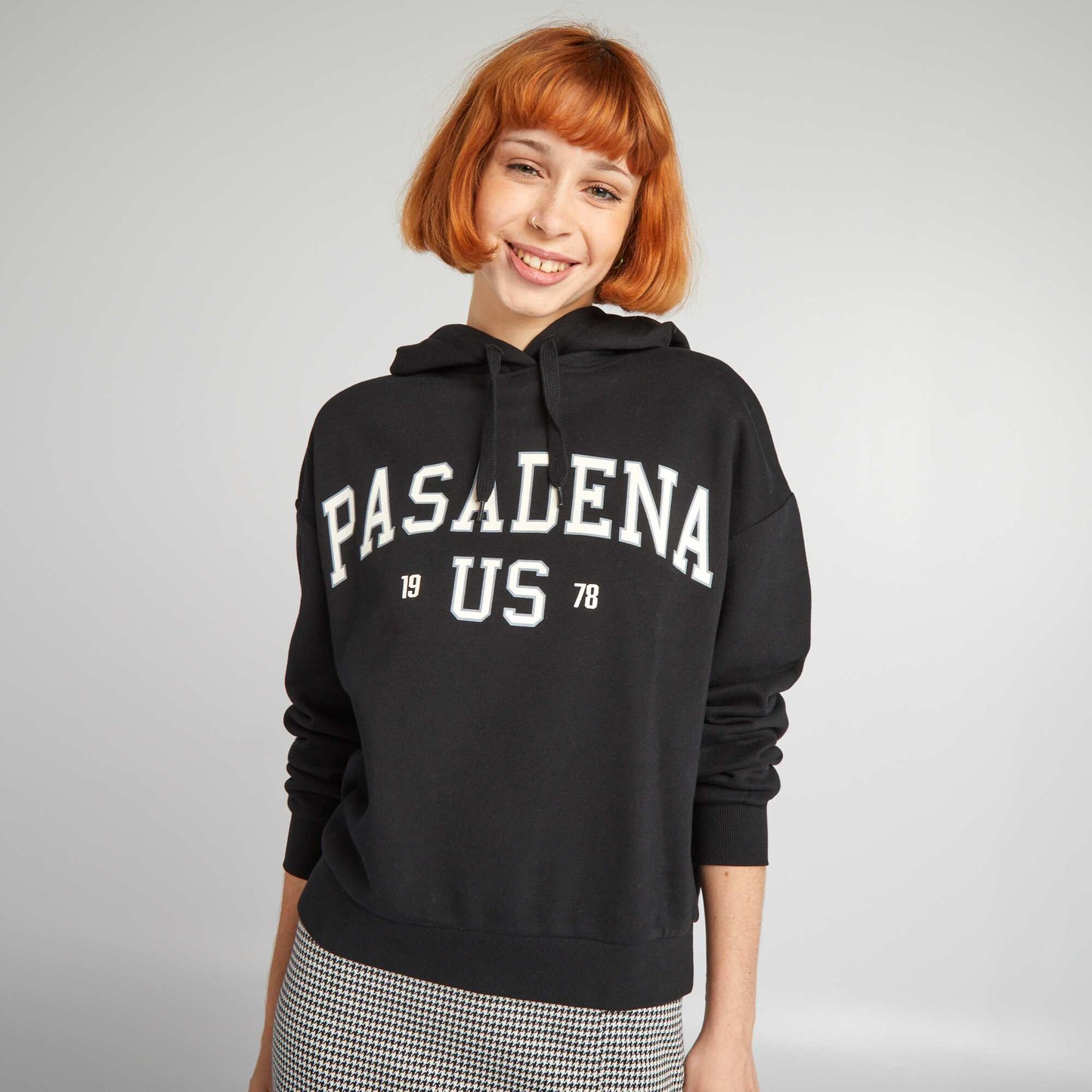Sweat capuche esprit campus Noir pasadena