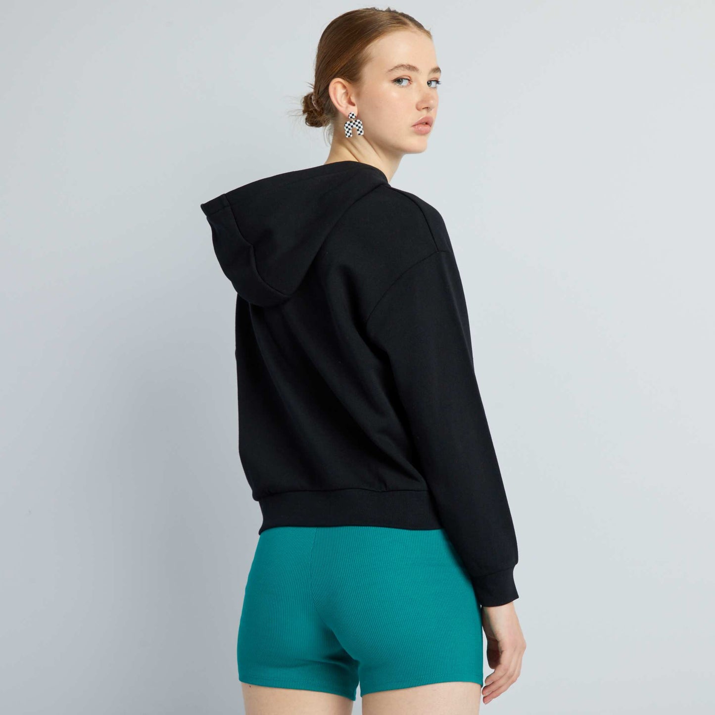 Sweat capuche en molleton Noir
