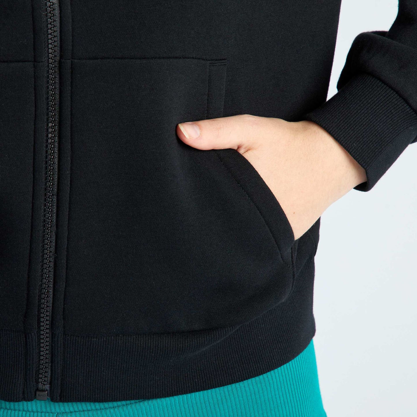 Sweat capuche en molleton Noir