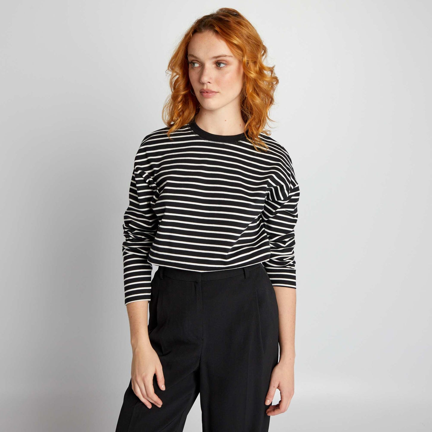 T-shirt marini re en jersey NOIR