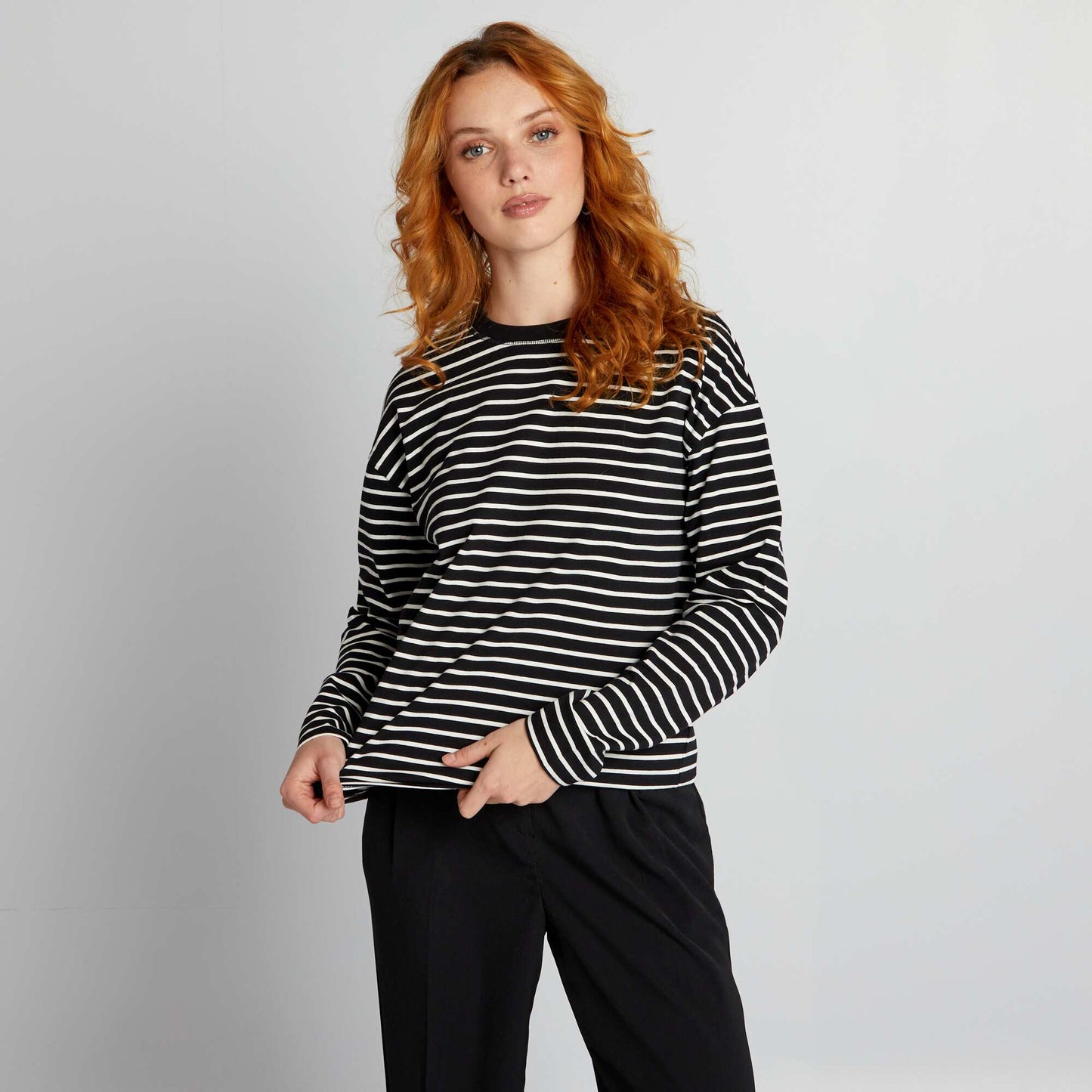 T-shirt marini re en jersey NOIR