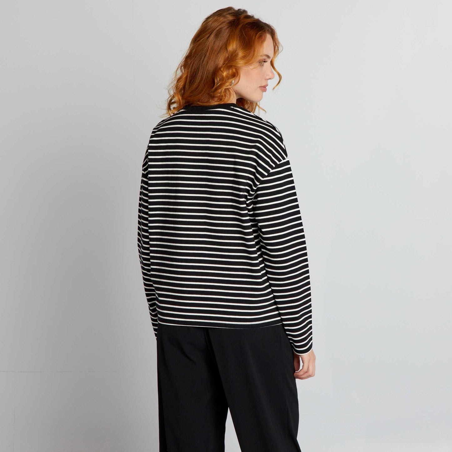 T-shirt marini re en jersey NOIR