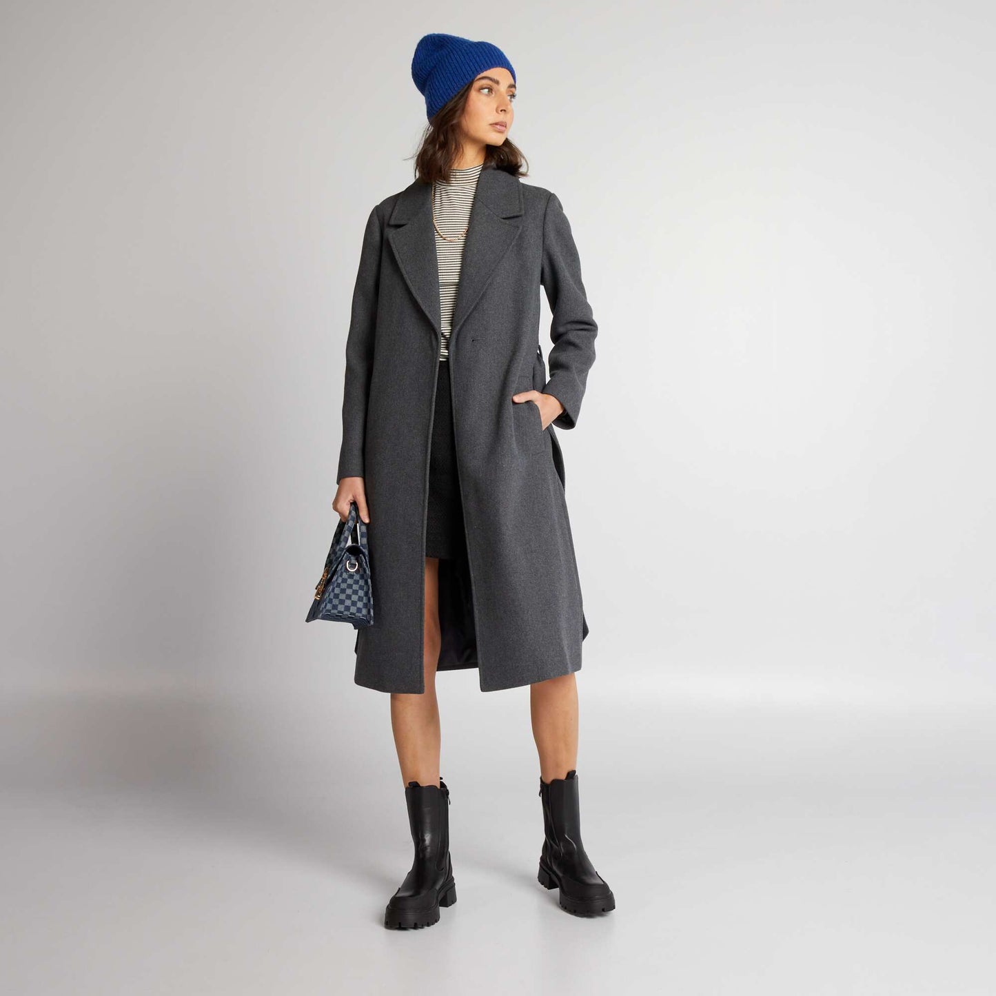 Sous-pull en maille c tel e Noir/blanc
