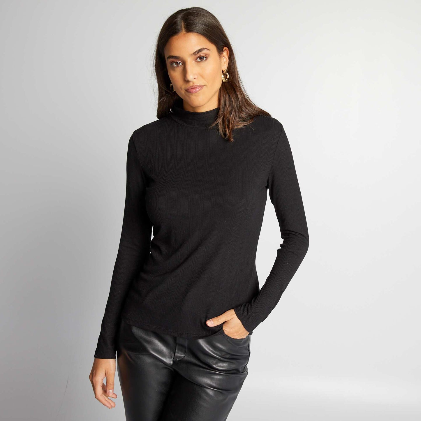 Sous-pull en maille c tel e noir