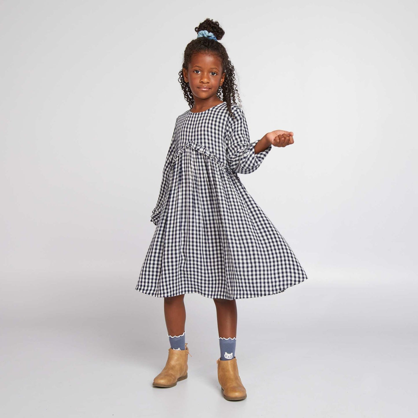 Robe fluide avec imprim Bleu