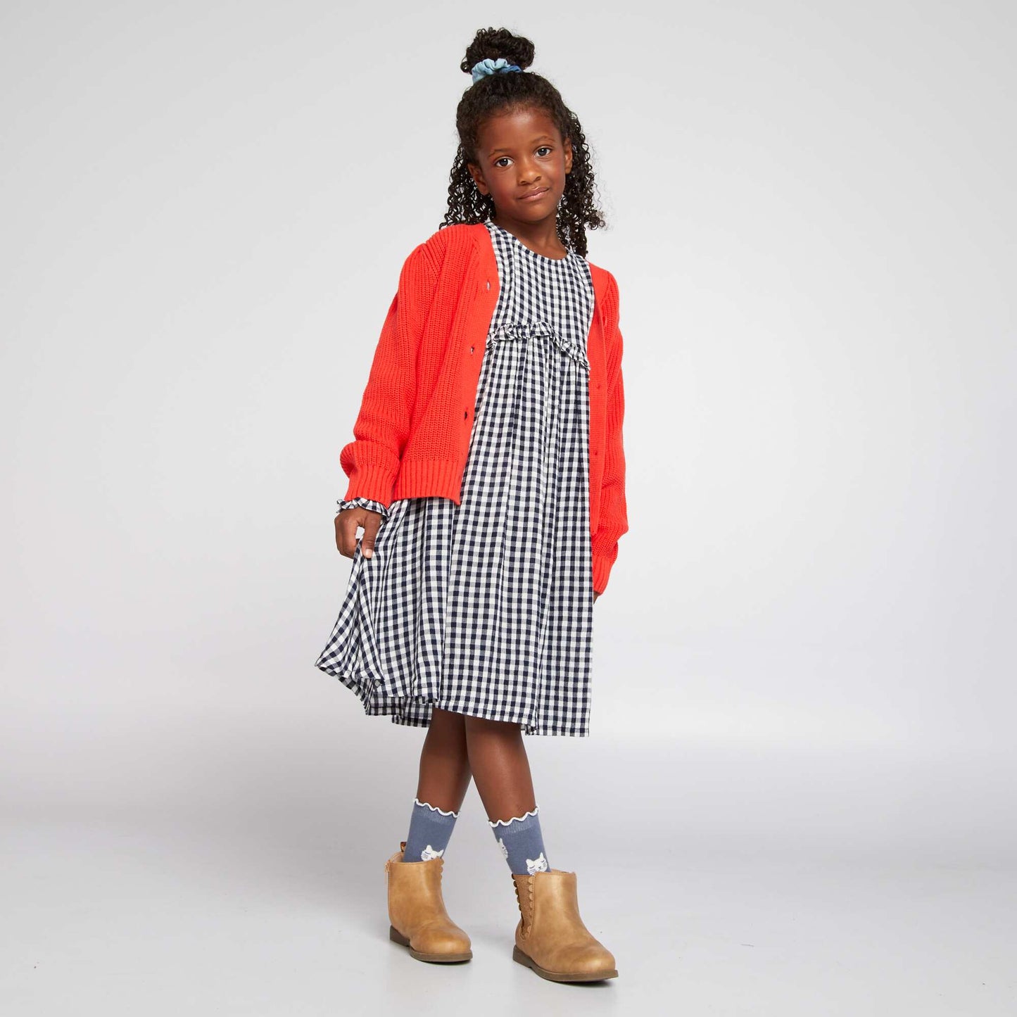 Robe fluide avec imprim Bleu