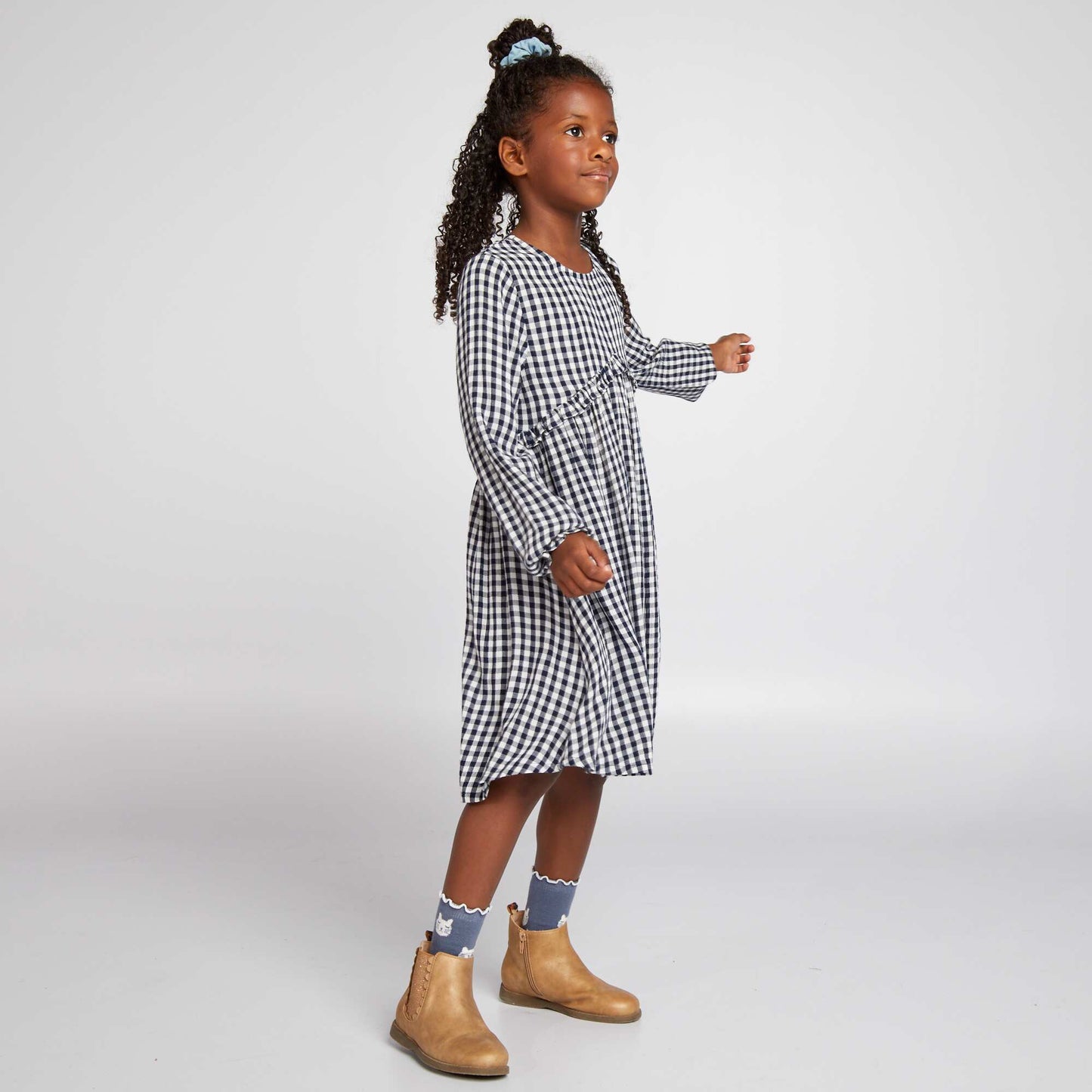 Robe fluide avec imprim Bleu