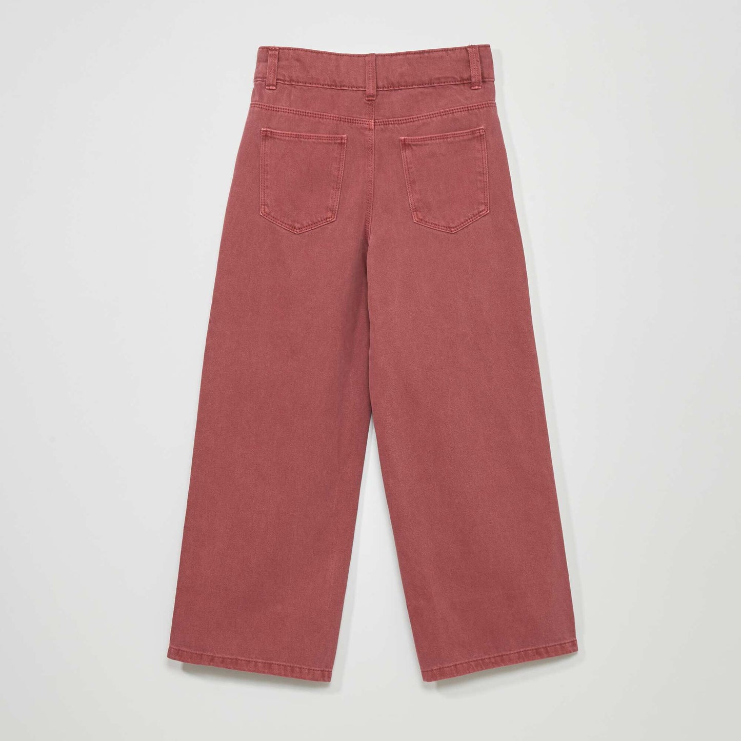 Jean wide-leg 5 poches Bordeaux