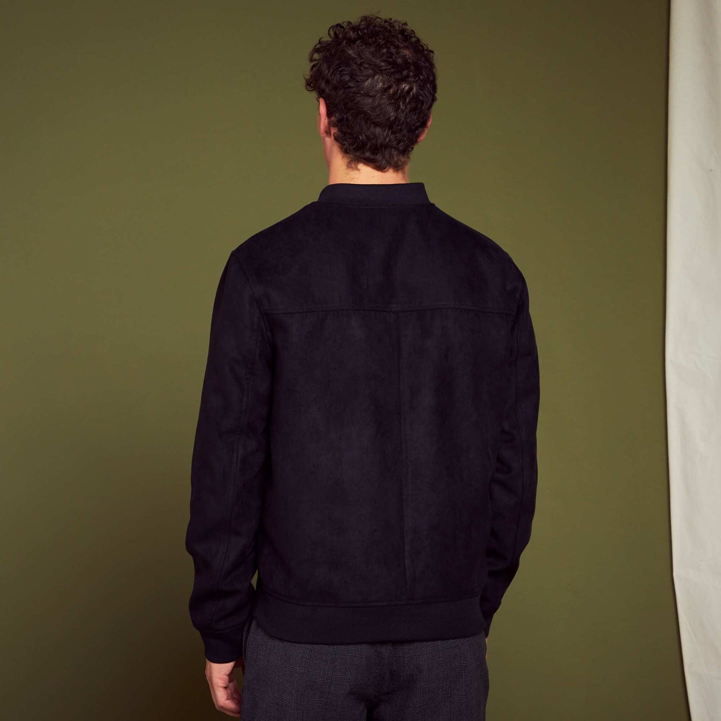 Blouson en su dine noir